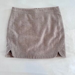 J. Crew Tan Wool Blend Mini Pencil Skirt